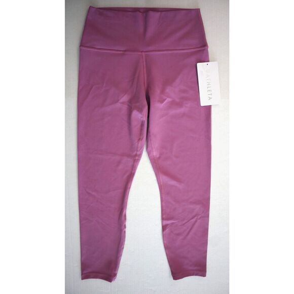 Athleta 798638-192 Women's Sz M Lotus Pink/Light Purple Transcend 7/8 Tights - Picture 1 of 8